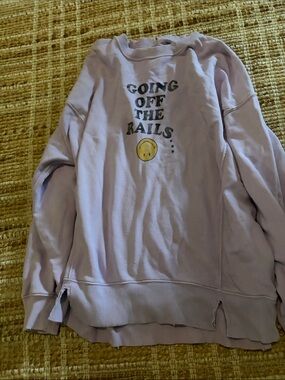 Lilac 'Going Off The Rails' Graphic Sweatshirt